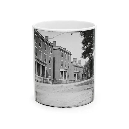 Richmond, Va. Franklin Street, Including The Residence Of Gen. Robert E. Lee (Second From Left) (U.S. Civil War) White Coffee Mug 11oz - Go Mug Yourself