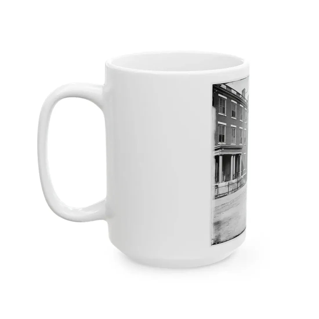 Richmond, Va. Franklin Street, Including The Residence Of Gen. Robert E. Lee (Second From Left) (U.S. Civil War) White Coffee Mug - Go Mug Yourself
