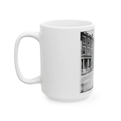 Richmond, Va. Franklin Street, Including The Residence Of Gen. Robert E. Lee (Second From Left) (U.S. Civil War) White Coffee Mug - Go Mug Yourself