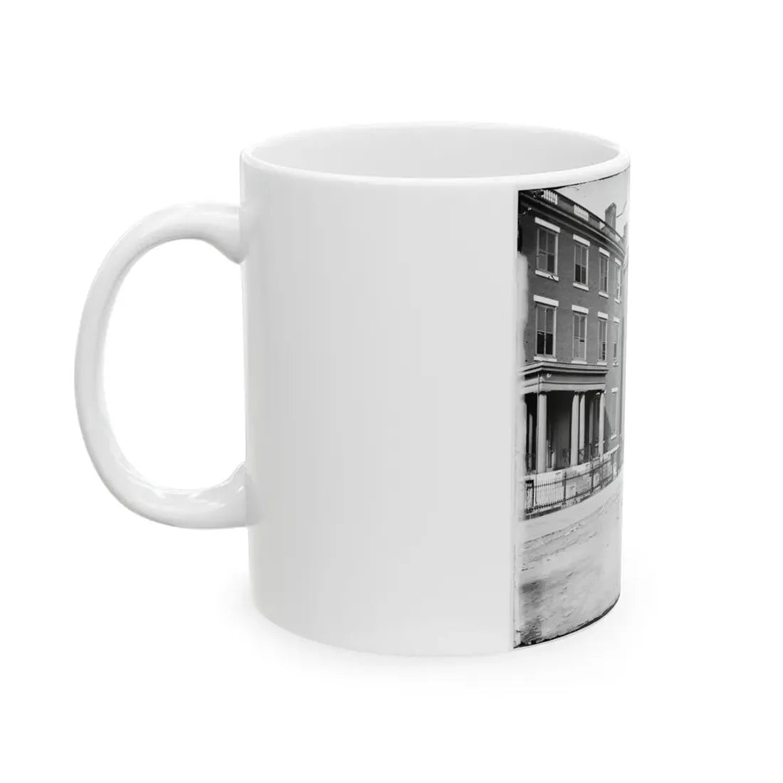 Richmond, Va. Franklin Street, Including The Residence Of Gen. Robert E. Lee (Second From Left) (U.S. Civil War) White Coffee Mug - Go Mug Yourself
