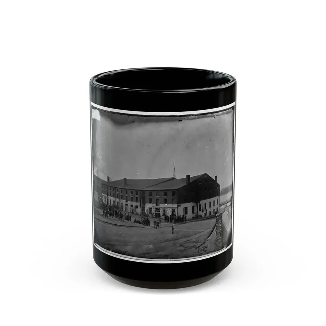 Richmond, Va. Front And Side View Of Libby Prison (U.S. Civil War) Black Coffee Mug 15oz - Go Mug Yourself