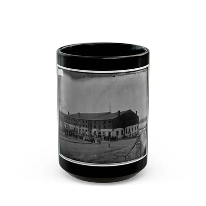 Richmond, Va. Front And Side View Of Libby Prison (U.S. Civil War) Black Coffee Mug 15oz - Go Mug Yourself