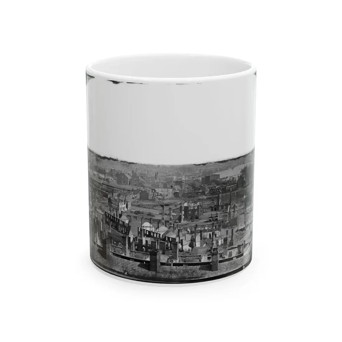 Richmond, Va. General View Of The Burned District (U.S. Civil War) White Coffee Mug 11oz - Go Mug Yourself