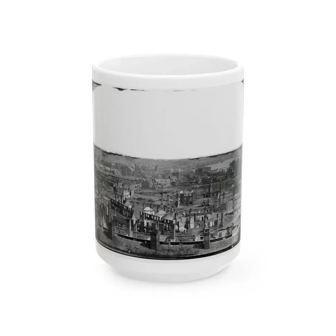 Richmond, Va. General View Of The Burned District (U.S. Civil War) White Coffee Mug 15oz - Go Mug Yourself