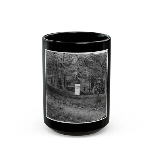 Richmond, Va. Grave Of Gen. J. E. B. Stuart In Hollywood Cemetery, With Temporary Marker (U.S. Civil War) Black Coffee Mug 15oz - Go Mug Yourself