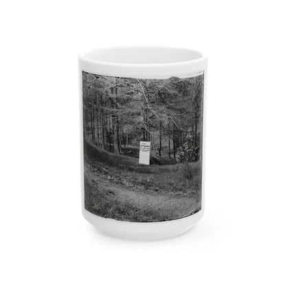 Richmond, Va. Grave Of Gen. J. E. B. Stuart In Hollywood Cemetery, With Temporary Marker (U.S. Civil War) White Coffee Mug 15oz - Go Mug Yourself