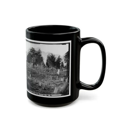 Richmond, Va. Graves Of Confederate Soldiers In Oakwood Cemetery, With Board Markers (U.S. Civil War) Black Coffee Mug - Go Mug Yourself