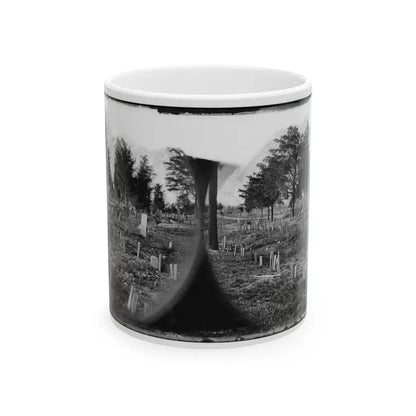 Richmond, Va. Graves Of Confederate Soldiers In Oakwood Cemetery, With Board Markers (U.S. Civil War) White Coffee Mug 11oz - Go Mug Yourself