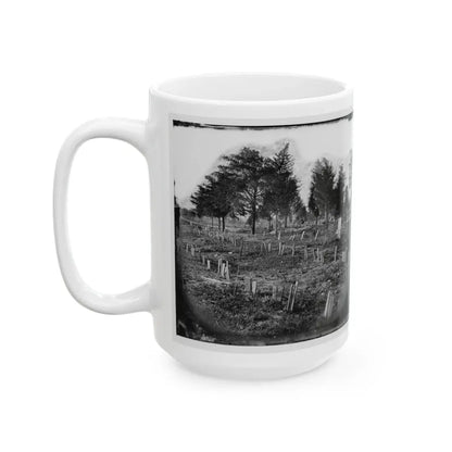 Richmond, Va. Graves Of Confederate Soldiers In Oakwood Cemetery, With Board Markers (U.S. Civil War) White Coffee Mug - Go Mug Yourself
