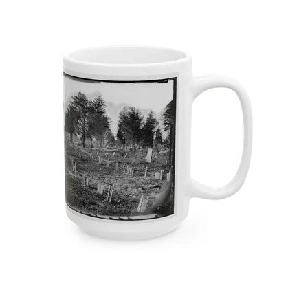 Richmond, Va. Graves Of Confederate Soldiers In Oakwood Cemetery, With Board Markers (U.S. Civil War) White Coffee Mug - Go Mug Yourself