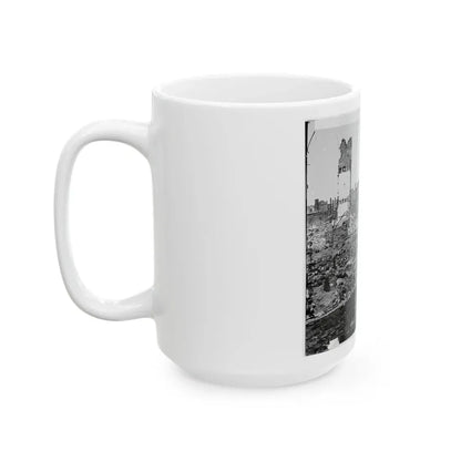 Richmond, Va. Grounds Of The Ruined Arsenal With Scattered Shot And Shell (U.S. Civil War) White Coffee Mug - Go Mug Yourself