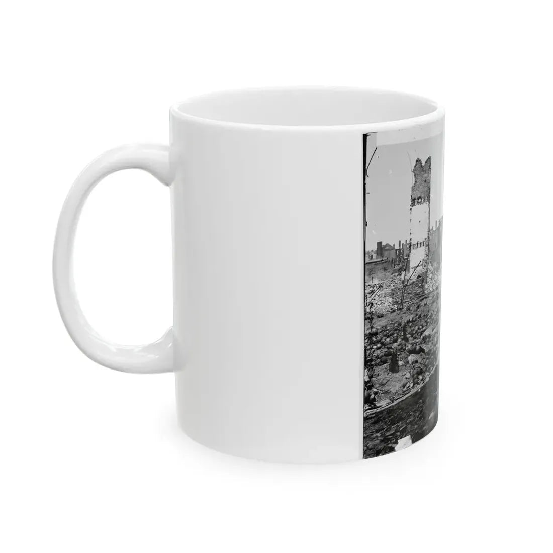 Richmond, Va. Grounds Of The Ruined Arsenal With Scattered Shot And Shell (U.S. Civil War) White Coffee Mug - Go Mug Yourself
