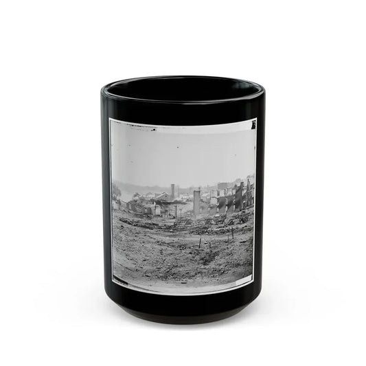 Richmond, Va. Guns And Ruined Buildings Near The Tredegar Iron Works (U.S. Civil War) Black Coffee Mug 15oz - Go Mug Yourself