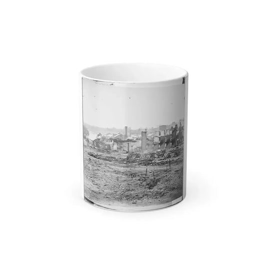 Richmond, Va. Guns and Ruined Buildings Near the Tredegar Iron Works (U.S. Civil War) Color Changing Coffee Mug 11oz Default Title 11oz - Go Mug Yourself