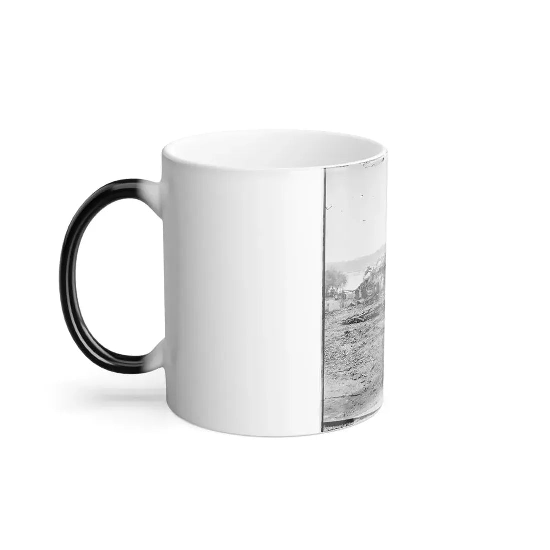 Richmond, Va. Guns and Ruined Buildings Near the Tredegar Iron Works (U.S. Civil War) Color Changing Coffee Mug 11oz - Go Mug Yourself