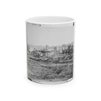 Richmond, Va. Guns And Ruined Buildings Near The Tredegar Iron Works (U.S. Civil War) White Coffee Mug 11oz - Go Mug Yourself