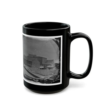 Richmond, Va. Haxall & Crenshaw's Flour Mill; Canal Lock In Foreground (U.S. Civil War) Black Coffee Mug - Go Mug Yourself