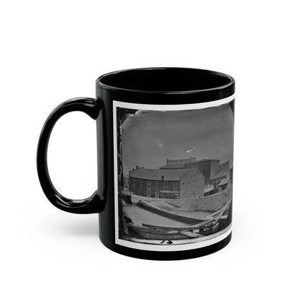 Richmond, Va. Haxall & Crenshaw's Flour Mill; Canal Lock In Foreground (U.S. Civil War) Black Coffee Mug - Go Mug Yourself