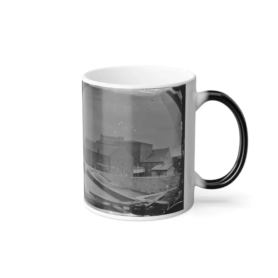 Richmond, Va. Haxall & Crenshaw's Flour Mill; Canal Lock in Foreground (U.S. Civil War) Color Changing Coffee Mug 11oz - Go Mug Yourself
