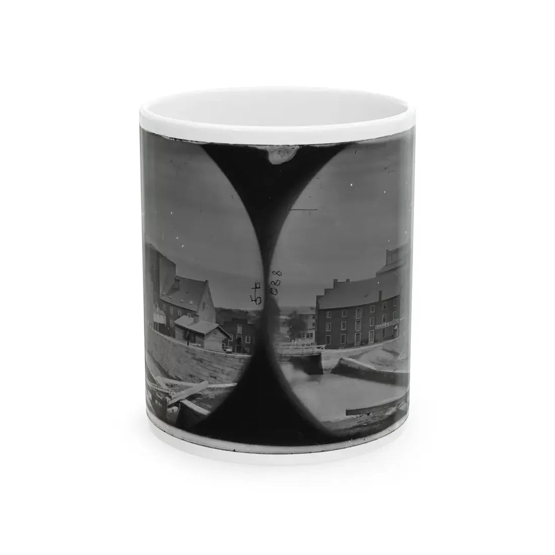Richmond, Va. Haxall & Crenshaw's Flour Mill; Canal Lock In Foreground (U.S. Civil War) White Coffee Mug 11oz - Go Mug Yourself
