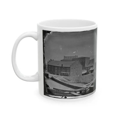Richmond, Va. Haxall & Crenshaw's Flour Mill; Canal Lock In Foreground (U.S. Civil War) White Coffee Mug - Go Mug Yourself