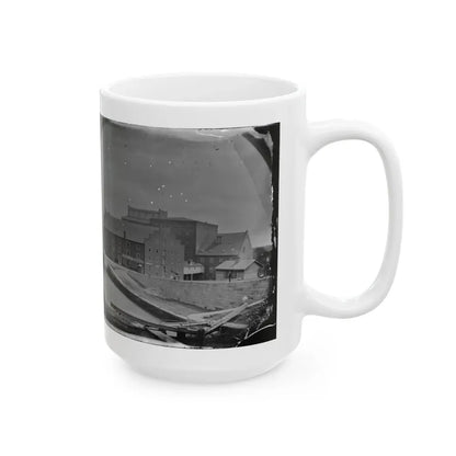 Richmond, Va. Haxall & Crenshaw's Flour Mill; Canal Lock In Foreground (U.S. Civil War) White Coffee Mug - Go Mug Yourself