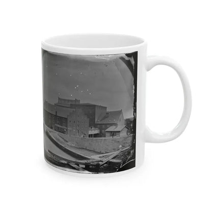 Richmond, Va. Haxall & Crenshaw's Flour Mill; Canal Lock In Foreground (U.S. Civil War) White Coffee Mug - Go Mug Yourself