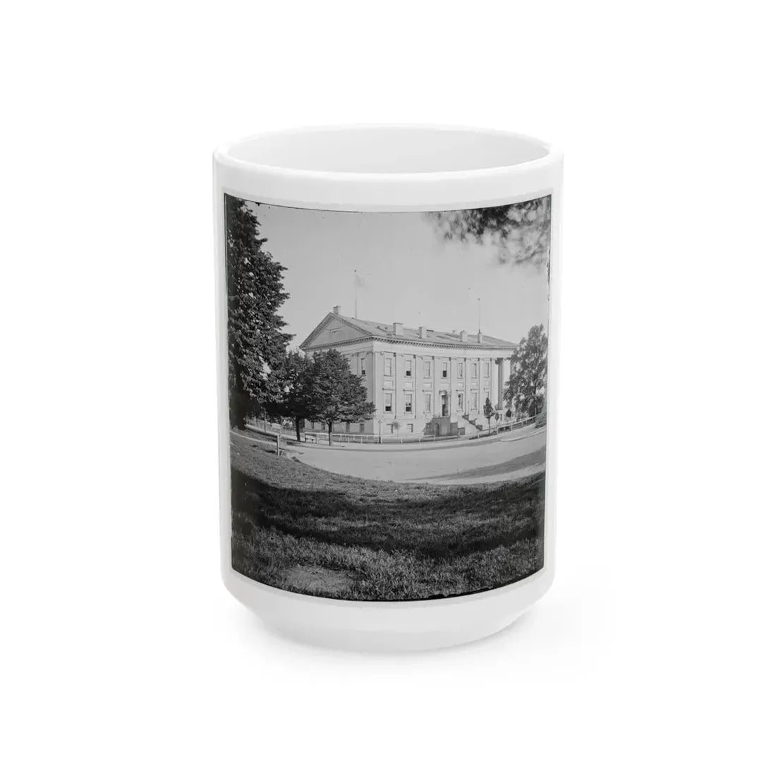 Richmond, Va. Left Side And Rear Of Capitol (U.S. Civil War) White Coffee Mug 15oz - Go Mug Yourself