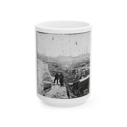 Richmond, Va. Park Of Captured Guns At Rocketts (U.S. Civil War) White Coffee Mug 15oz - Go Mug Yourself