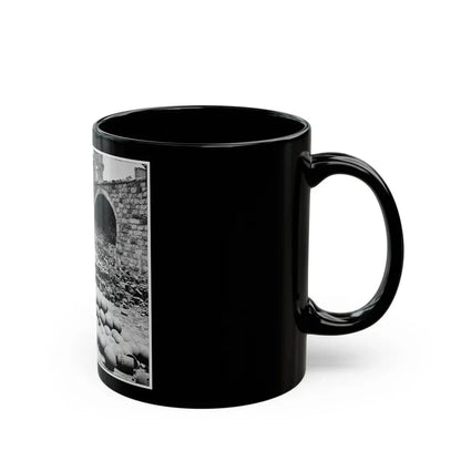 Richmond, Va. Piles Of Solid Shot, Canister, Etc., In The Arsenal Grounds; Richmond & Petersburg Railroad Bridge At Right (U.S. Civil War) Black Coffee Mug - Go Mug Yourself