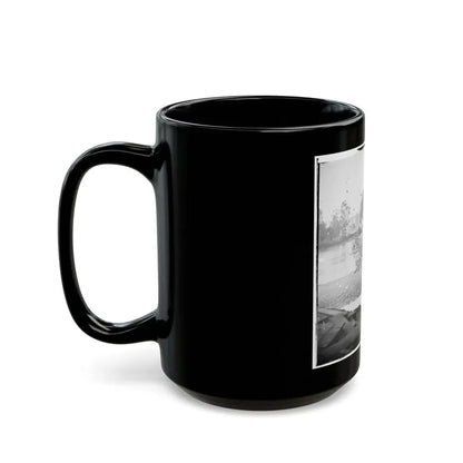Richmond, Va. Pontoon Bridges Across The James, Looking Toward Manchester (U.S. Civil War) Black Coffee Mug - Go Mug Yourself