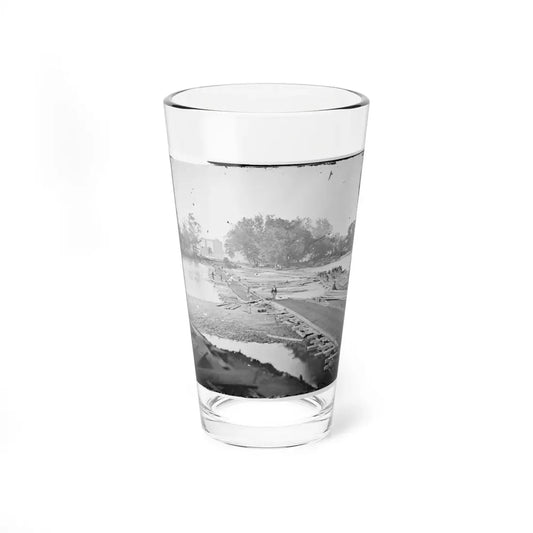 Richmond, Va. Pontoon Bridges Across The James, Looking Toward Manchester (U.S. Civil War) Pint Glass 16oz 16oz - Go Mug Yourself