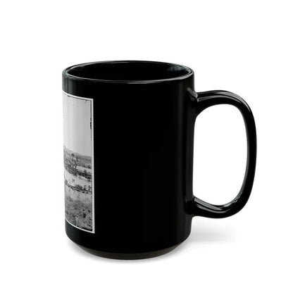 Richmond, Va. Railroad Bridge And Old Dominion Iron And Nail Works On Belle Isle (U.S. Civil War) Black Coffee Mug - Go Mug Yourself