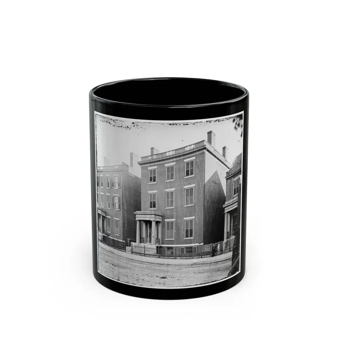 Richmond, Va. Residence Of Gen. Robert E. Lee (707 East Franklin Street) (U.S. Civil War) Black Coffee Mug 11oz - Go Mug Yourself