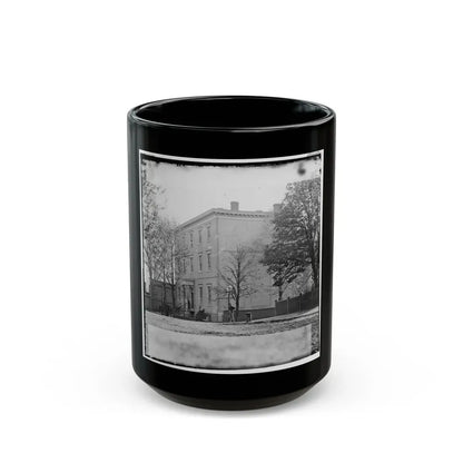 Richmond, Va. Residence Of Jefferson Davis (1201 East Clay Street); A Closer View (U.S. Civil War) Black Coffee Mug 15oz - Go Mug Yourself