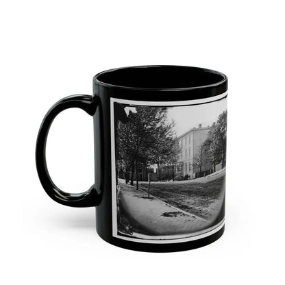 Richmond, Va. Residence Of Jefferson Davis (1201 East Clay Street) (U.S. Civil War) Black Coffee Mug - Go Mug Yourself