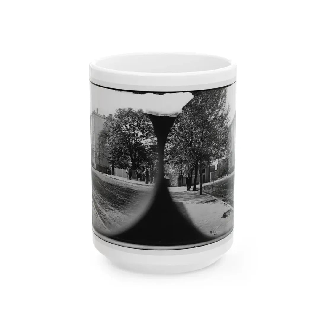 Richmond, Va. Residence Of Jefferson Davis (1201 East Clay Street) (U.S. Civil War) White Coffee Mug 15oz - Go Mug Yourself