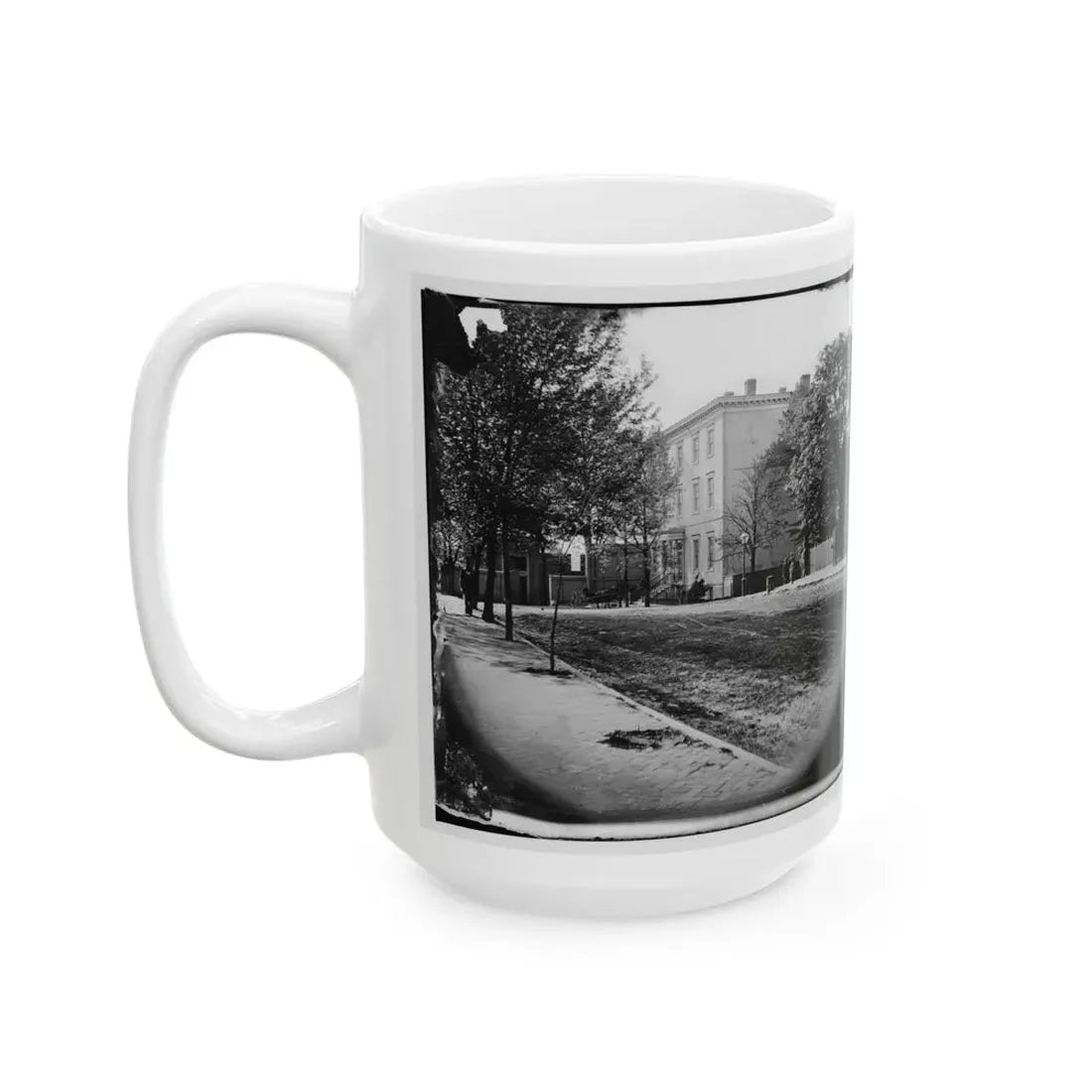Richmond, Va. Residence Of Jefferson Davis (1201 East Clay Street) (U.S. Civil War) White Coffee Mug - Go Mug Yourself