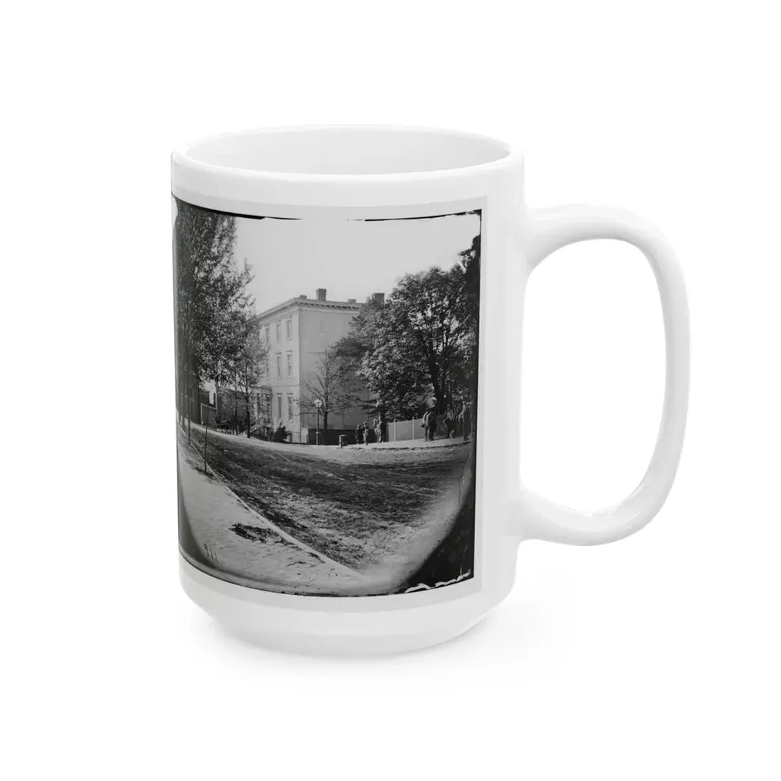 Richmond, Va. Residence Of Jefferson Davis (1201 East Clay Street) (U.S. Civil War) White Coffee Mug - Go Mug Yourself