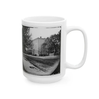 Richmond, Va. Residence Of Jefferson Davis (1201 East Clay Street) (U.S. Civil War) White Coffee Mug - Go Mug Yourself