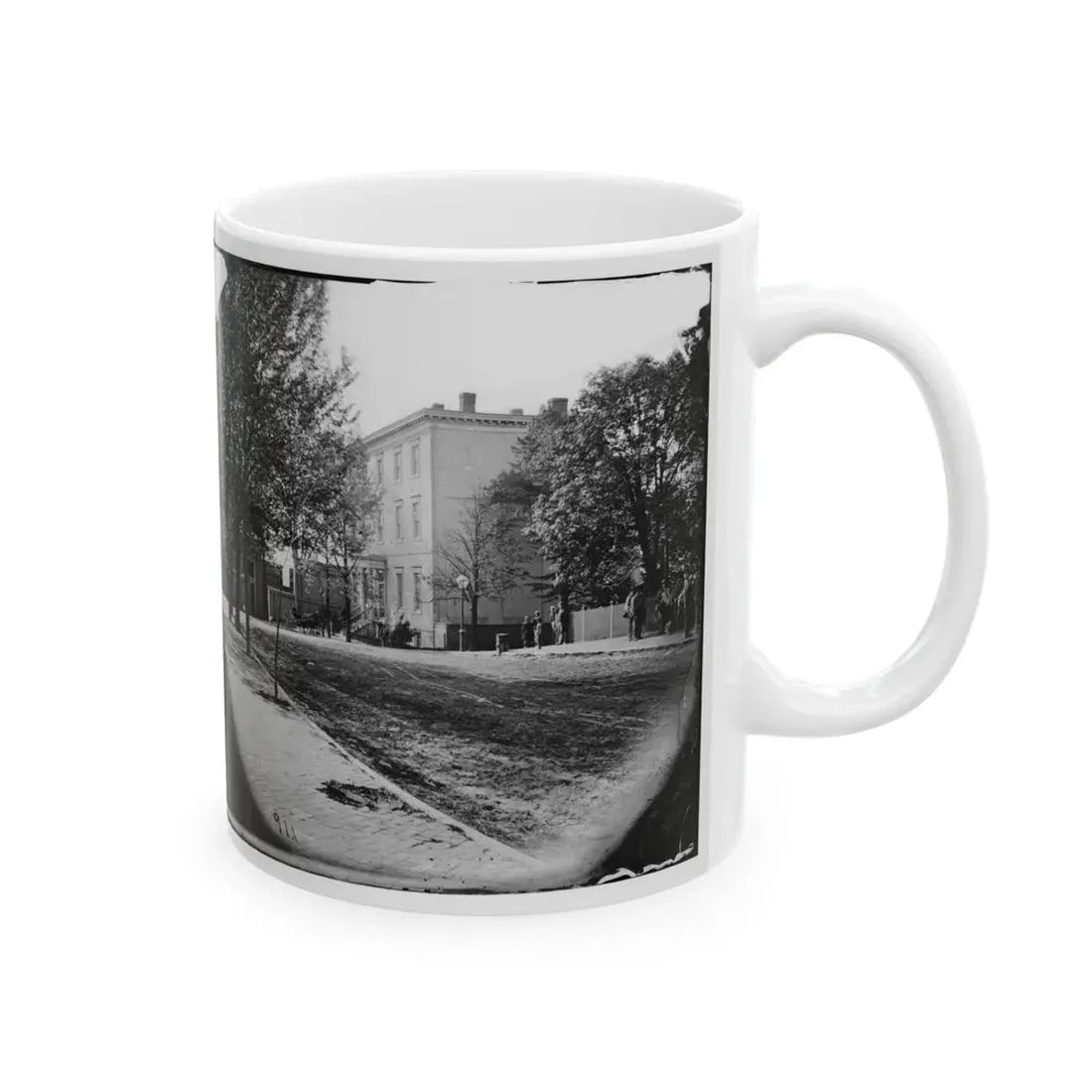 Richmond, Va. Residence Of Jefferson Davis (1201 East Clay Street) (U.S. Civil War) White Coffee Mug - Go Mug Yourself