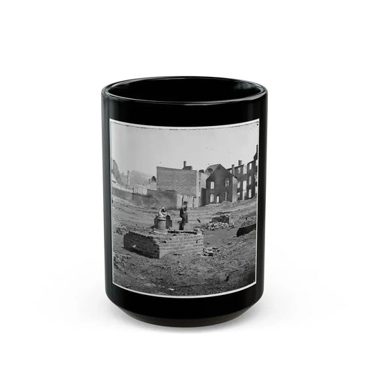 Richmond, Va. Ruined Buildings In The Burned District; Another View (U.S. Civil War) Black Coffee Mug 15oz - Go Mug Yourself
