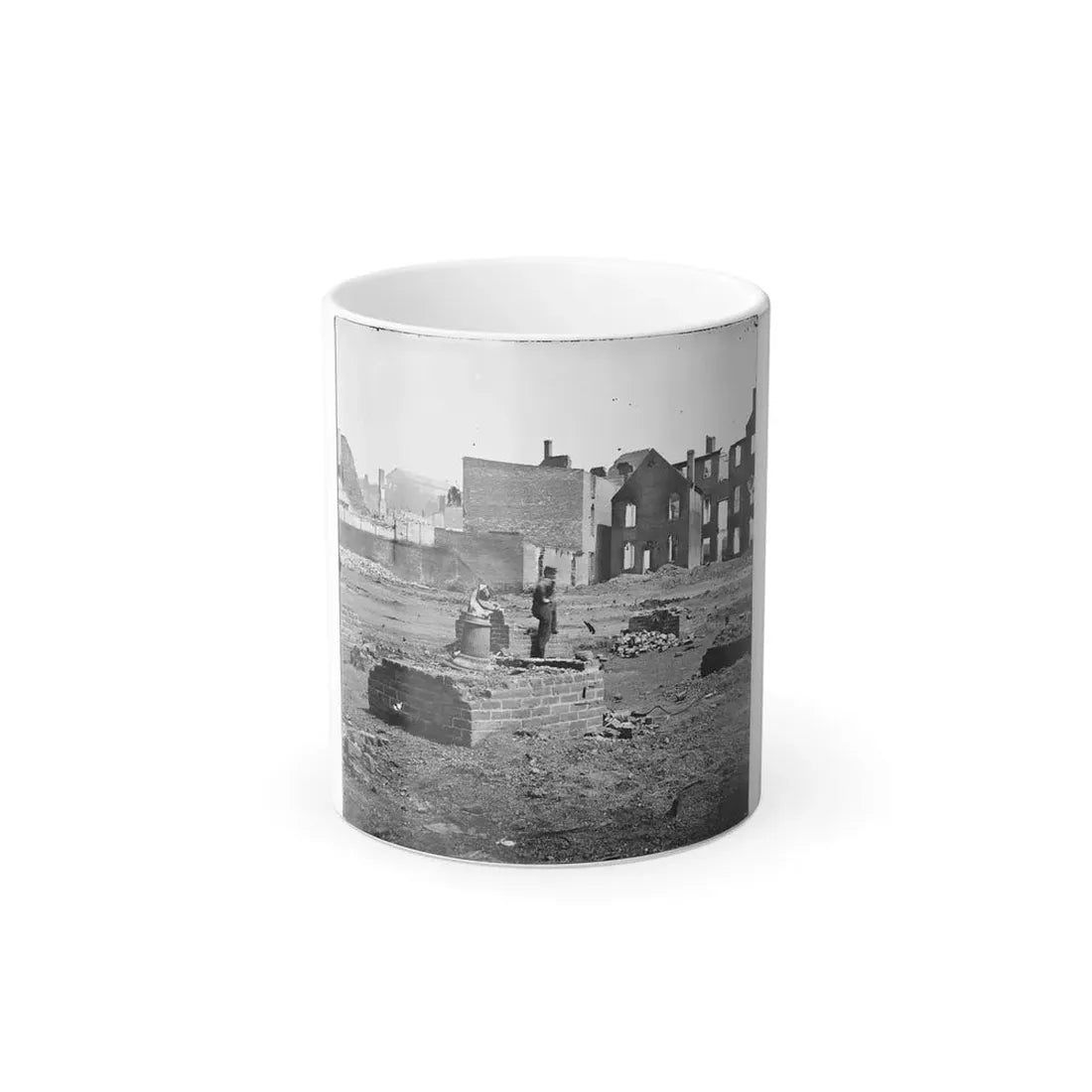 Richmond, Va. Ruined Buildings in the Burned District; Another View (U.S. Civil War) Color Changing Coffee Mug 11oz Default Title 11oz - Go Mug Yourself