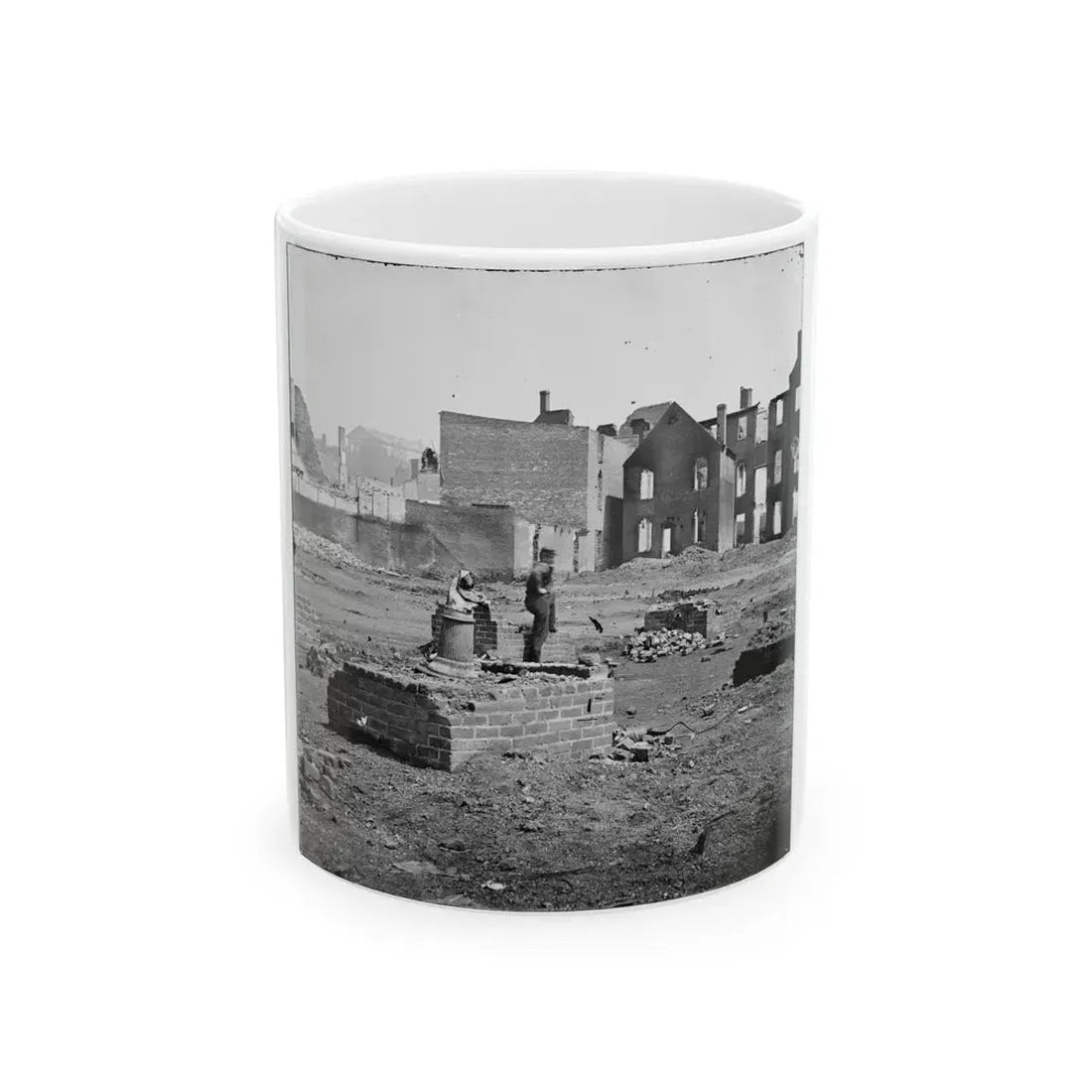 Richmond, Va. Ruined Buildings In The Burned District; Another View (U.S. Civil War) White Coffee Mug 11oz - Go Mug Yourself
