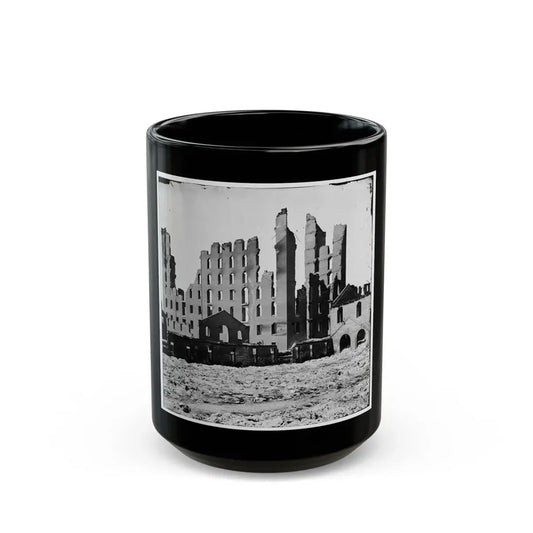 Richmond, Va. Ruined Buildings In The Burned District (U.S. Civil War) Black Coffee Mug 15oz - Go Mug Yourself