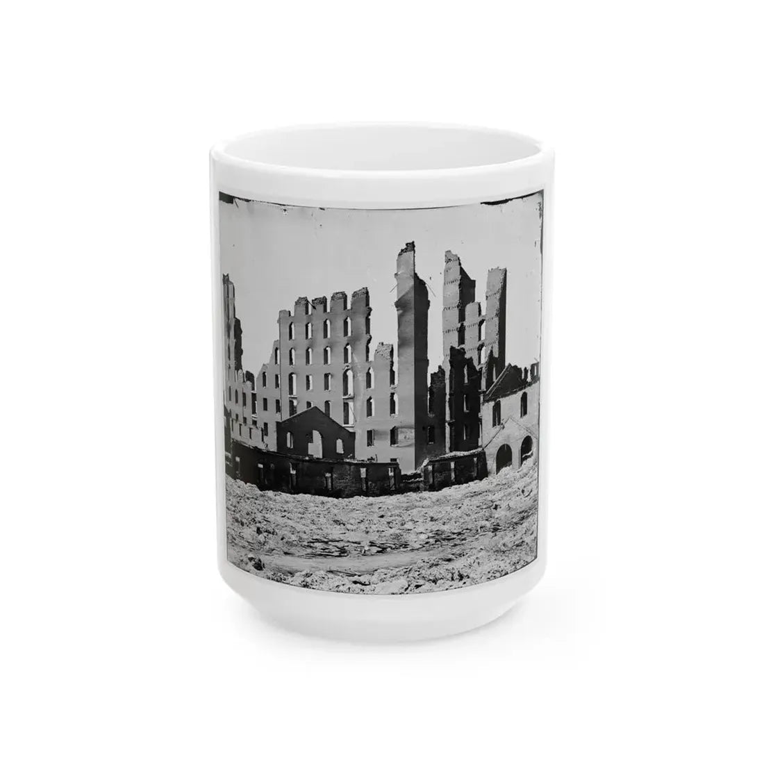 Richmond, Va. Ruined Buildings In The Burned District (U.S. Civil War) White Coffee Mug 15oz - Go Mug Yourself