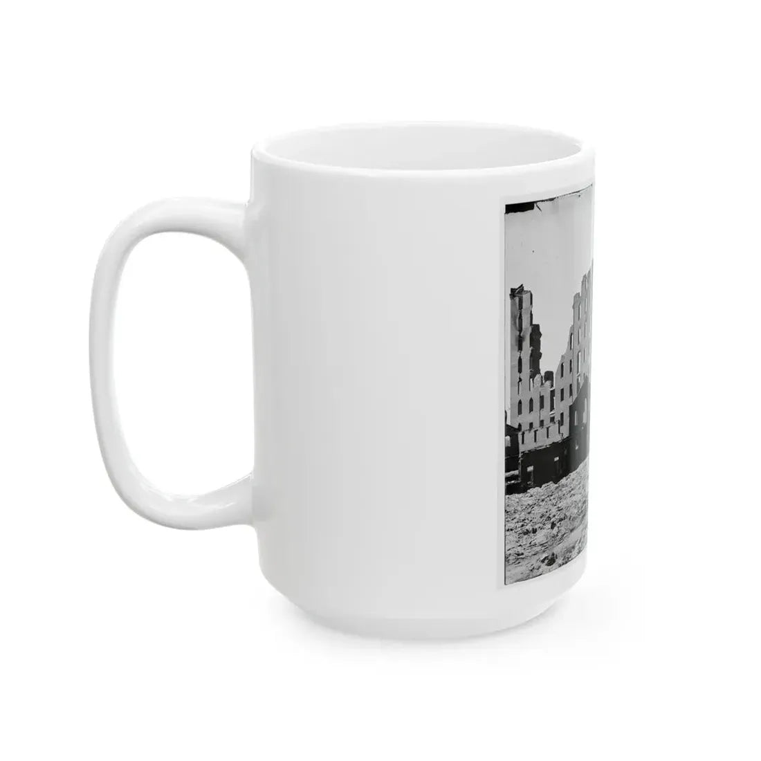 Richmond, Va. Ruined Buildings In The Burned District (U.S. Civil War) White Coffee Mug - Go Mug Yourself