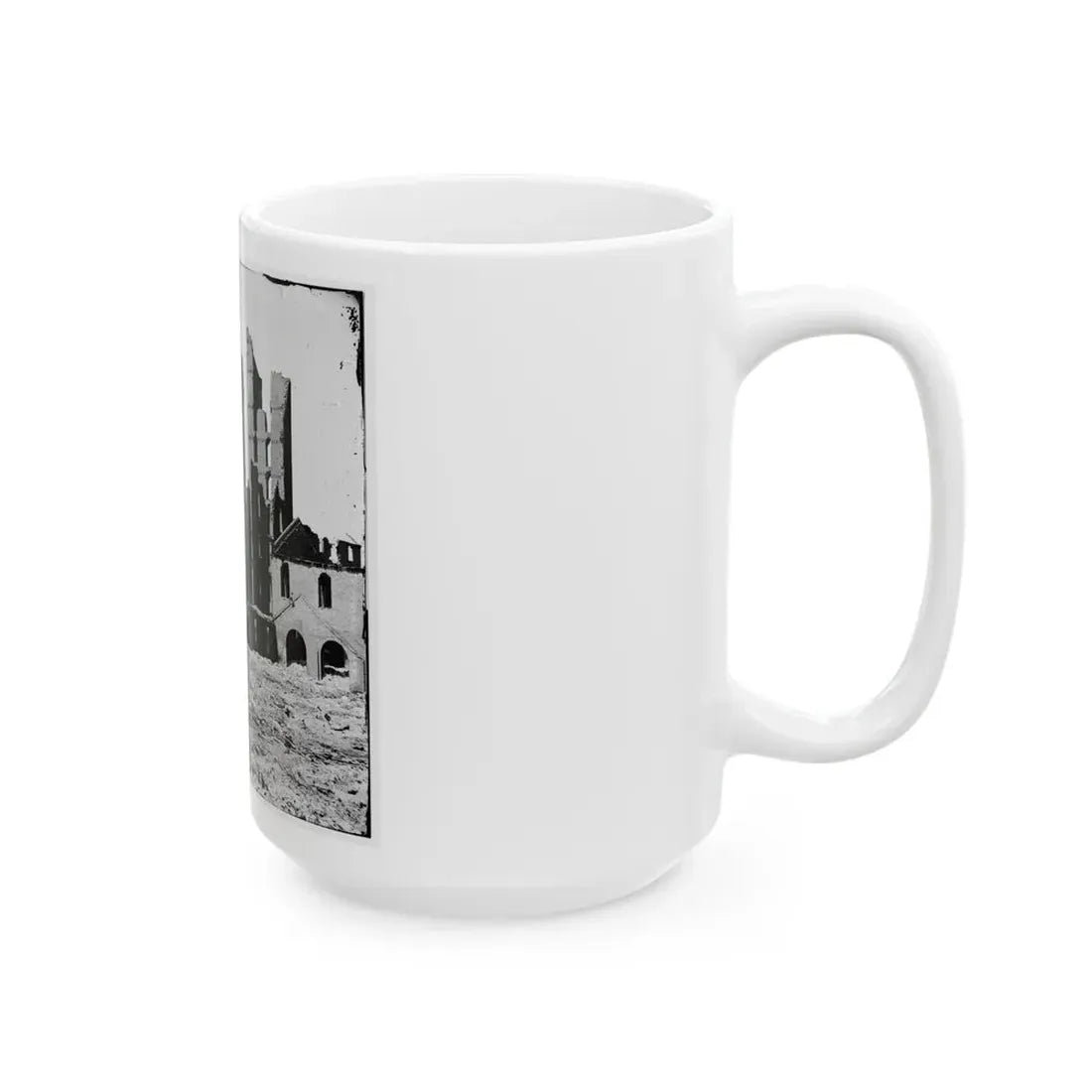 Richmond, Va. Ruined Buildings In The Burned District (U.S. Civil War) White Coffee Mug - Go Mug Yourself