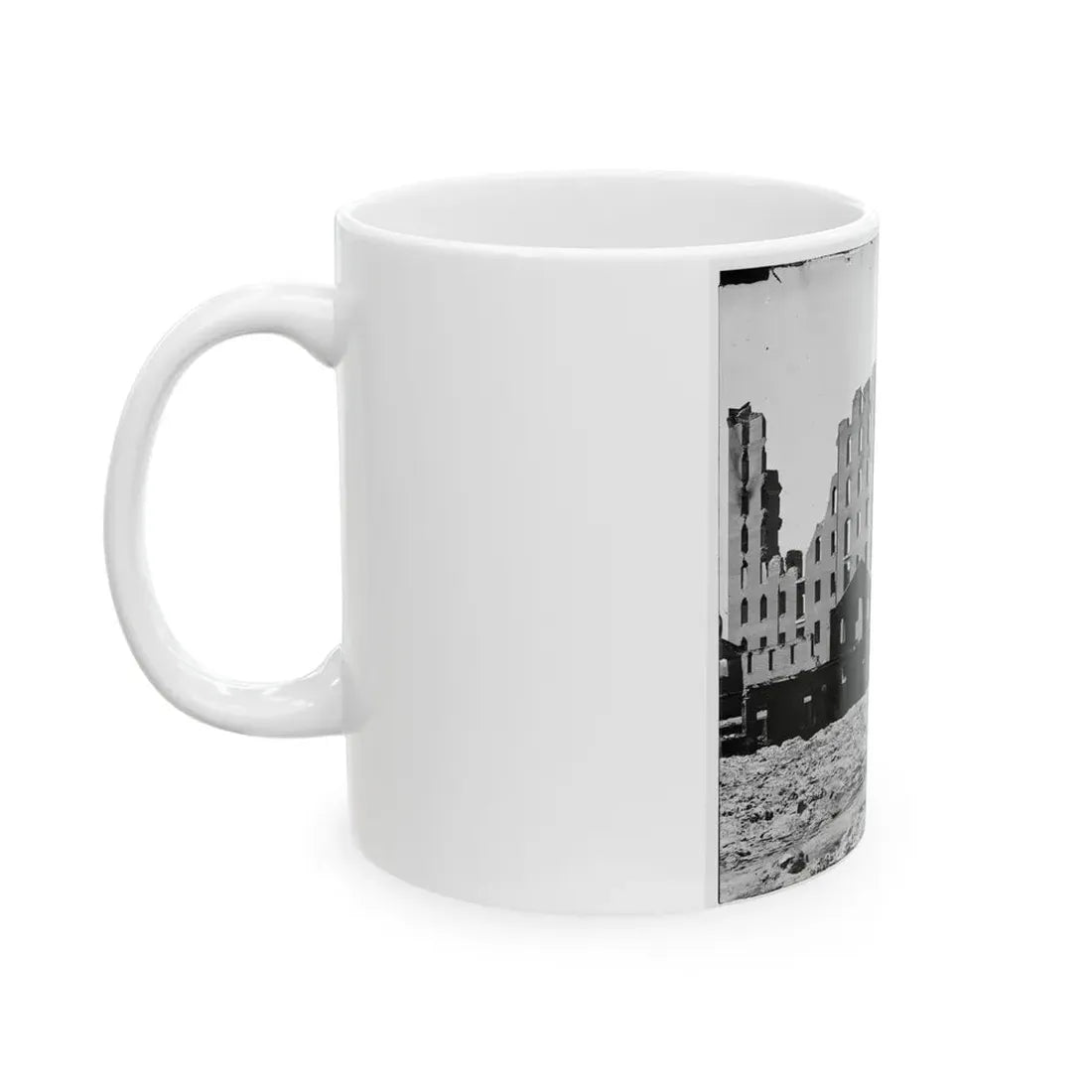Richmond, Va. Ruined Buildings In The Burned District (U.S. Civil War) White Coffee Mug - Go Mug Yourself