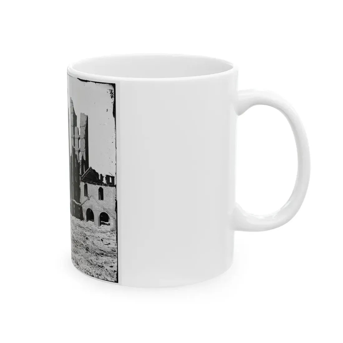 Richmond, Va. Ruined Buildings In The Burned District (U.S. Civil War) White Coffee Mug - Go Mug Yourself